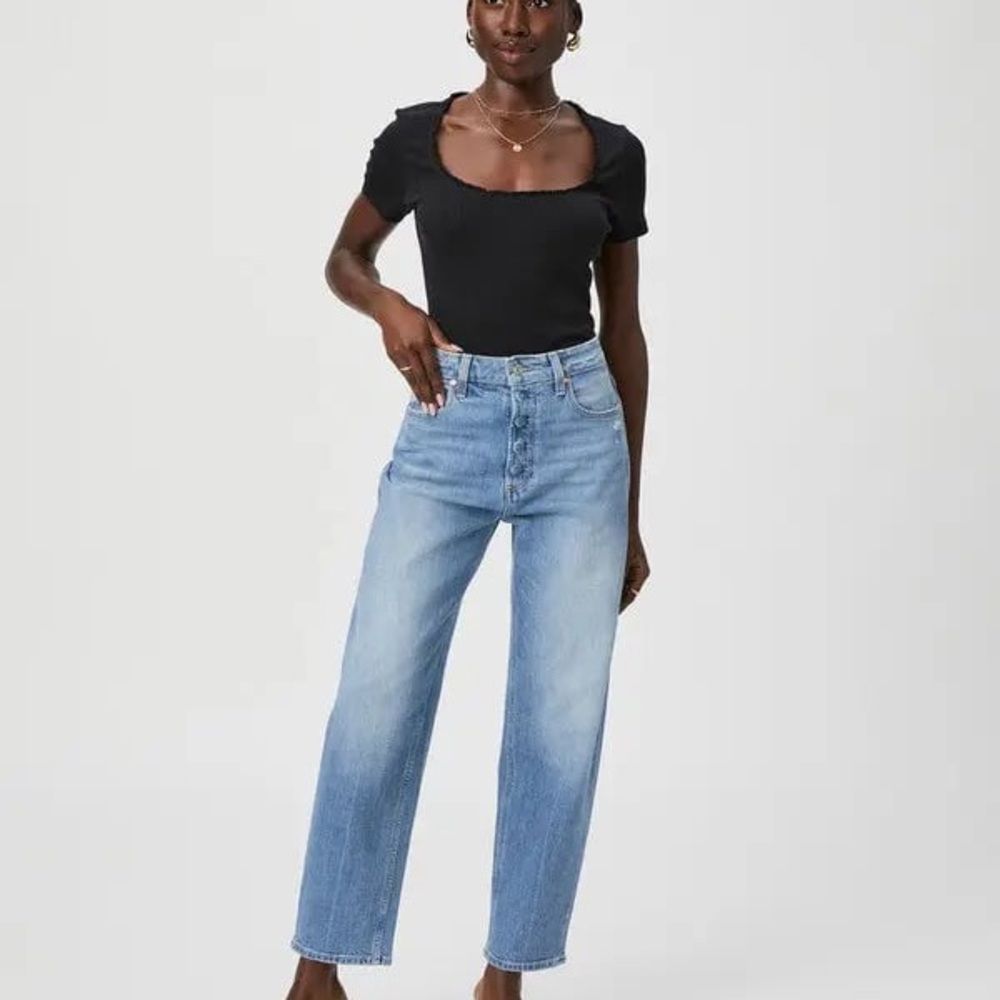 Alexis Petite exhibition Distressed 24P Classic Blue Women's Jeans